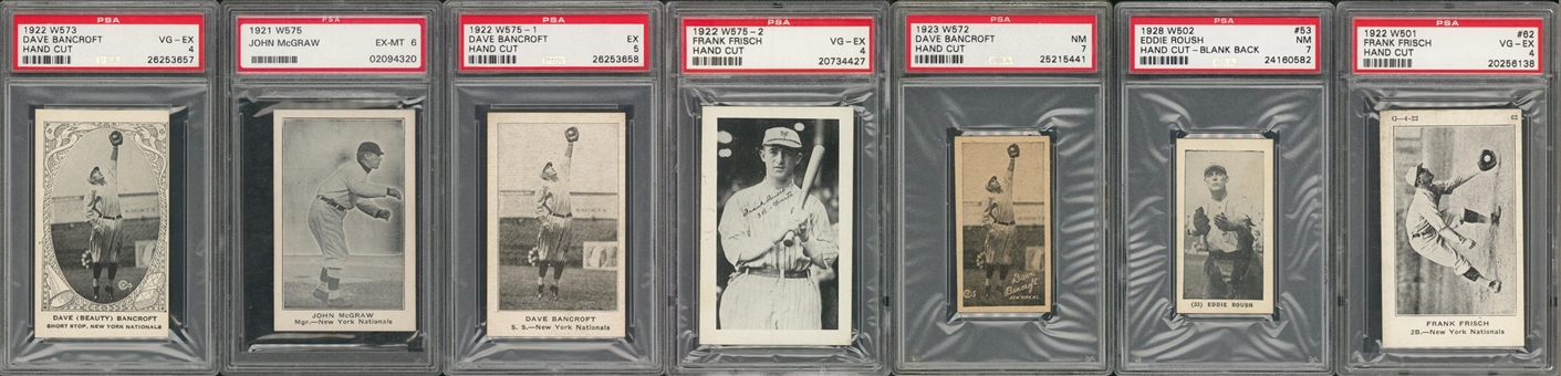 1922-1928 "W"-Strip Cards Graded Collection (24 Different) Including Hall of Famers 